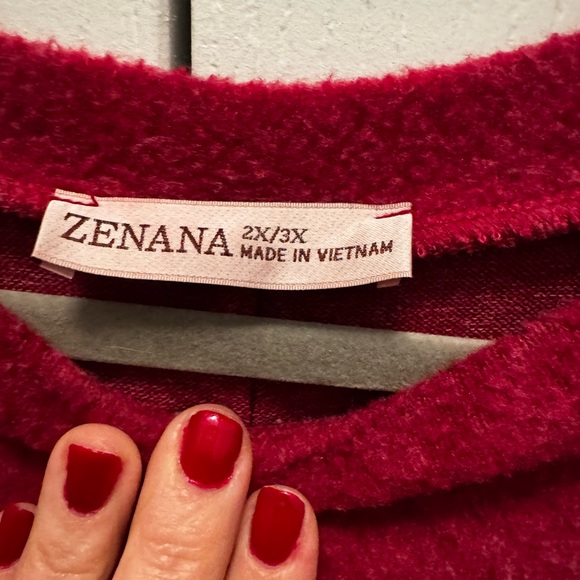 Vibrant Cranberry Red Oversized Shirt-NWOT - Picture 4 of 7